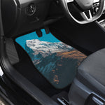 Himalaya Mountain Print Front and Back Car Floor Mats