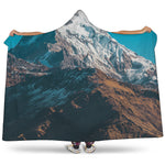 Himalaya Mountain Print Hooded Blanket