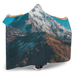 Himalaya Mountain Print Hooded Blanket
