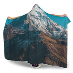 Himalaya Mountain Print Hooded Blanket