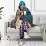 Himalaya Mountain Print Hooded Blanket