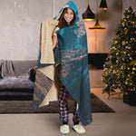 Himalaya Mountain Print Hooded Blanket