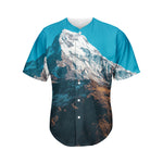 Himalaya Mountain Print Men's Baseball Jersey