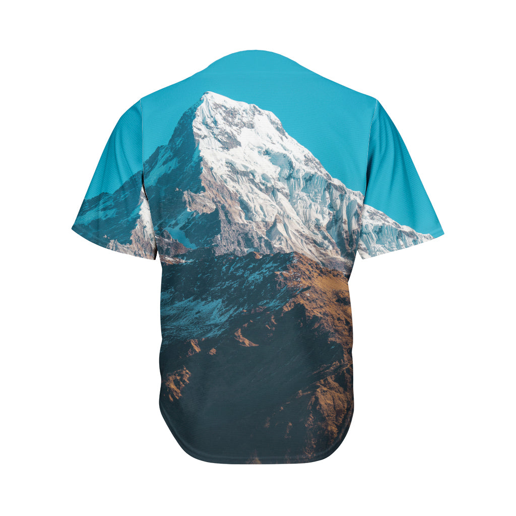 Himalaya Mountain Print Men's Baseball Jersey
