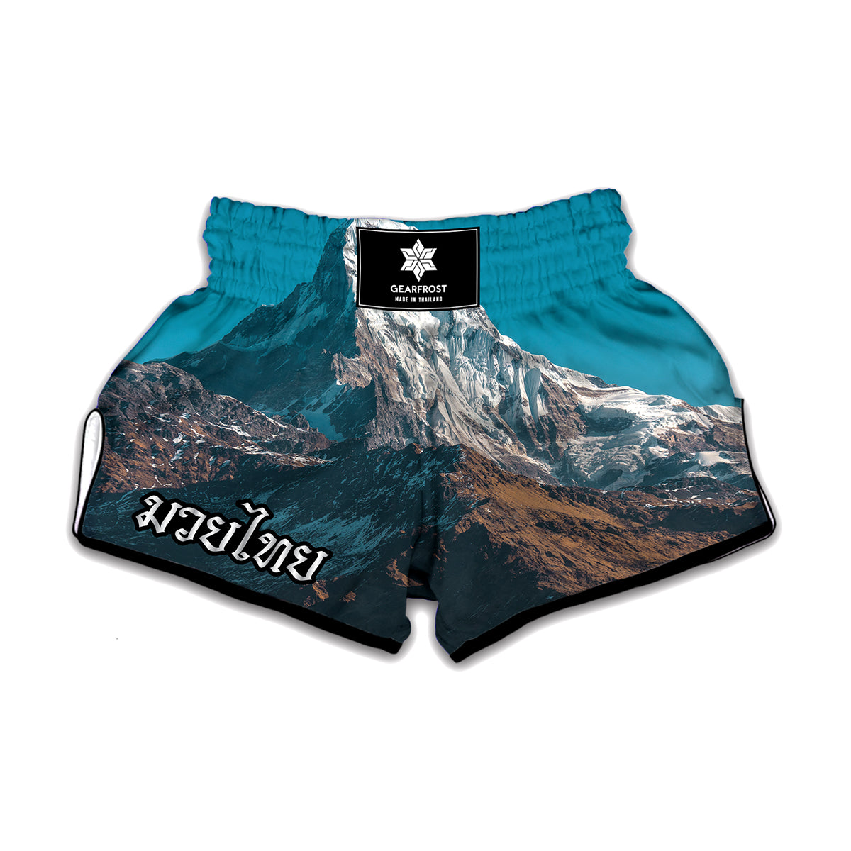 Himalaya Mountain Print Muay Thai Boxing Shorts