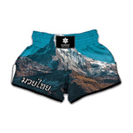 Himalaya Mountain Print Muay Thai Boxing Shorts