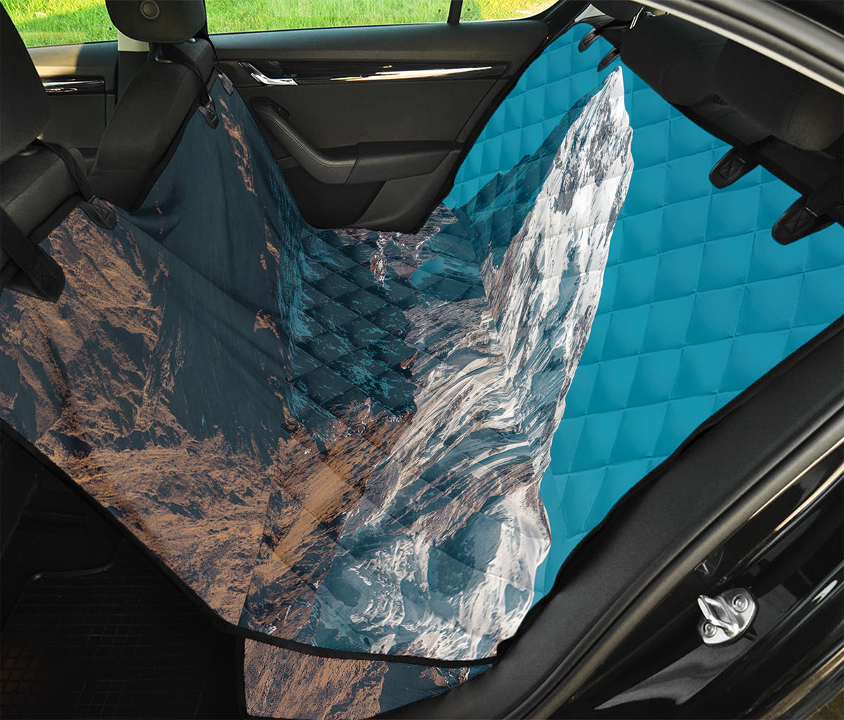 Himalaya Mountain Print Pet Car Back Seat Cover