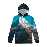 Himalaya Mountain Print Pullover Hoodie
