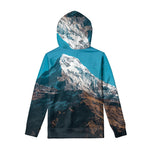 Himalaya Mountain Print Pullover Hoodie