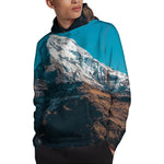Himalaya Mountain Print Pullover Hoodie