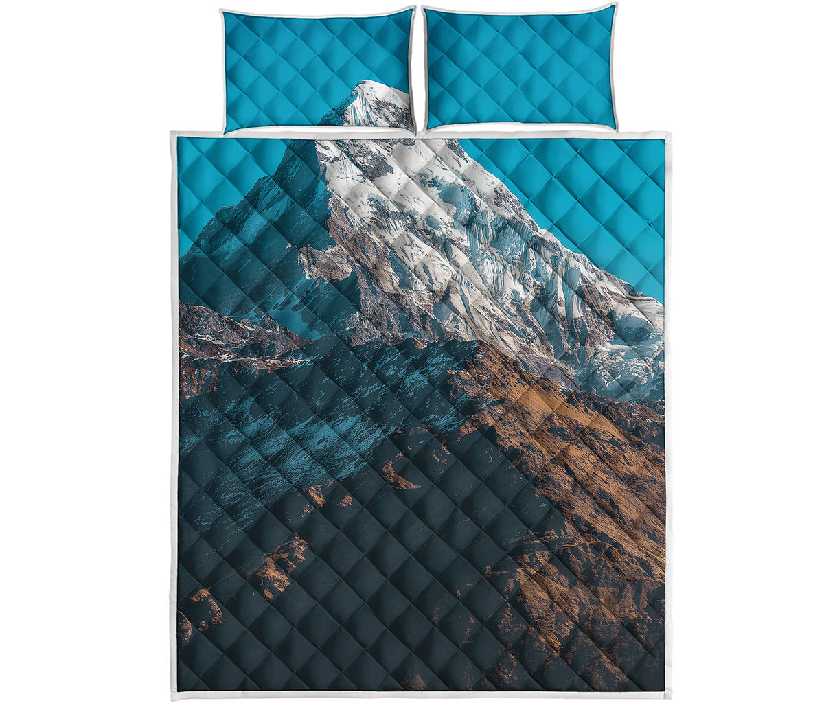 Himalaya Mountain Print Quilt Bed Set