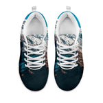 Himalaya Mountain Print White Sneakers
