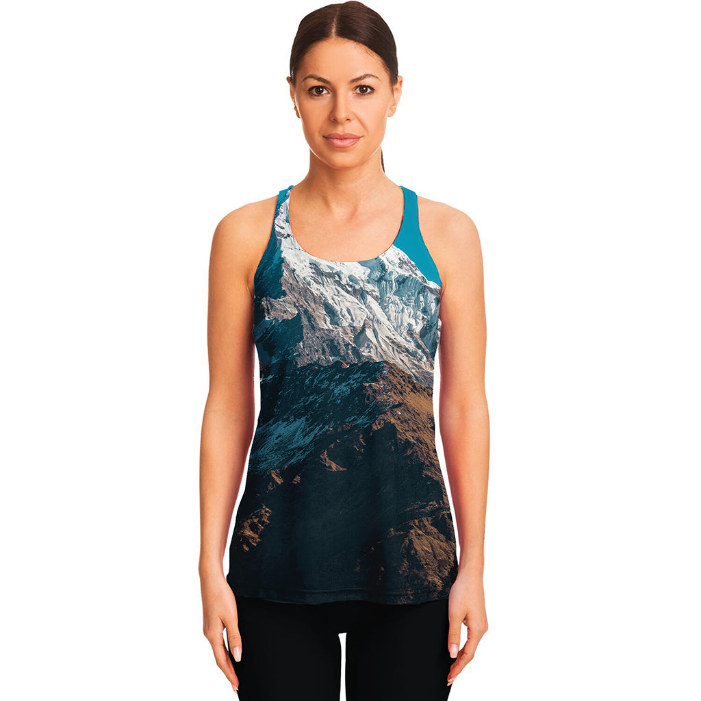 Himalaya Mountain Print Women's Racerback Tank Top