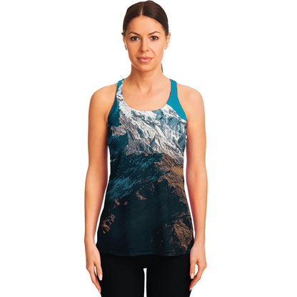 Himalaya Mountain Print Women's Racerback Tank Top