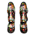 Hippie Flower Peace Sign Print Muay Thai Shin Guards