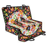 Hippie Flower Peace Sign Print Pet Car Back Seat Cover