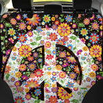 Hippie Flower Peace Sign Print Pet Car Back Seat Cover