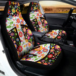 Hippie Flower Peace Sign Print Universal Fit Car Seat Covers