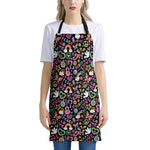 Hippie Peace Sign And Love Pattern Print Apron