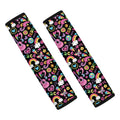 Hippie Peace Sign And Love Pattern Print Car Seat Belt Covers