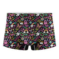 Hippie Peace Sign And Love Pattern Print Men's Boxer Briefs