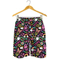 Hippie Peace Sign And Love Pattern Print Men's Shorts
