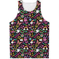 Hippie Peace Sign And Love Pattern Print Men's Tank Top