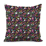 Hippie Peace Sign And Love Pattern Print Pillow Cover