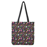 Hippie Peace Sign And Love Pattern Print Tote Bag