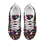 Hippie Peace Sign And Love Pattern Print White Sneakers