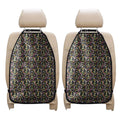 Hippie Peace Sign Flower Pattern Print Car Seat Organizers