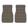 Hippie Peace Sign Flower Pattern Print Front Car Floor Mats