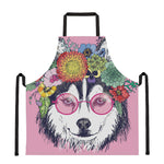 Hippie Siberian Husky Print Apron