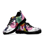 Hippie Siberian Husky Print Black Sneakers