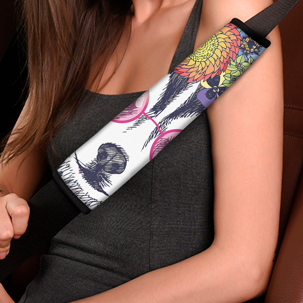 Hippie Siberian Husky Print Car Seat Belt Covers