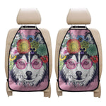 Hippie Siberian Husky Print Car Seat Organizers