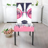 Hippie Siberian Husky Print Dining Chair Slipcover