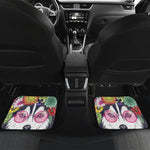 Hippie Siberian Husky Print Front and Back Car Floor Mats