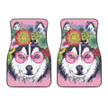 Hippie Siberian Husky Print Front Car Floor Mats