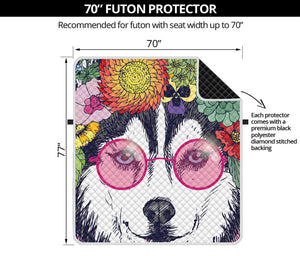 Hippie Siberian Husky Print Futon Protector