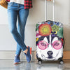 Hippie Siberian Husky Print Luggage Cover