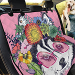 Hippie Siberian Husky Print Pet Car Back Seat Cover