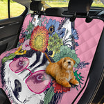 Hippie Siberian Husky Print Pet Car Back Seat Cover
