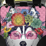 Hippie Siberian Husky Print Pet Car Back Seat Cover