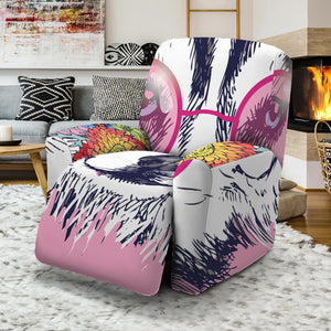 Hippie Siberian Husky Print Recliner Slipcover