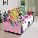 Hippie Siberian Husky Print Sofa Cover