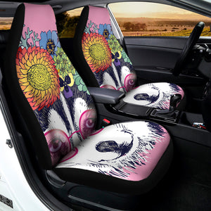 Hippie Siberian Husky Print Universal Fit Car Seat Covers