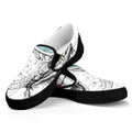 Hipster Beagle With Glasses Print Black Slip On Sneakers