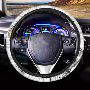 Hipster Beagle With Glasses Print Car Steering Wheel Cover