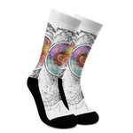 Hipster Beagle With Glasses Print Crew Socks